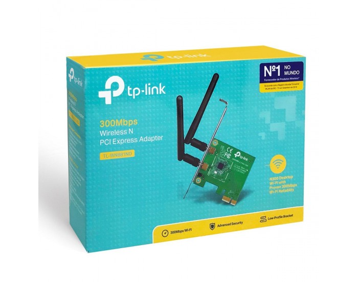 TP LINK PCI E X1 TO WIFI CARD (TL-WN881ND) 300 MBPS